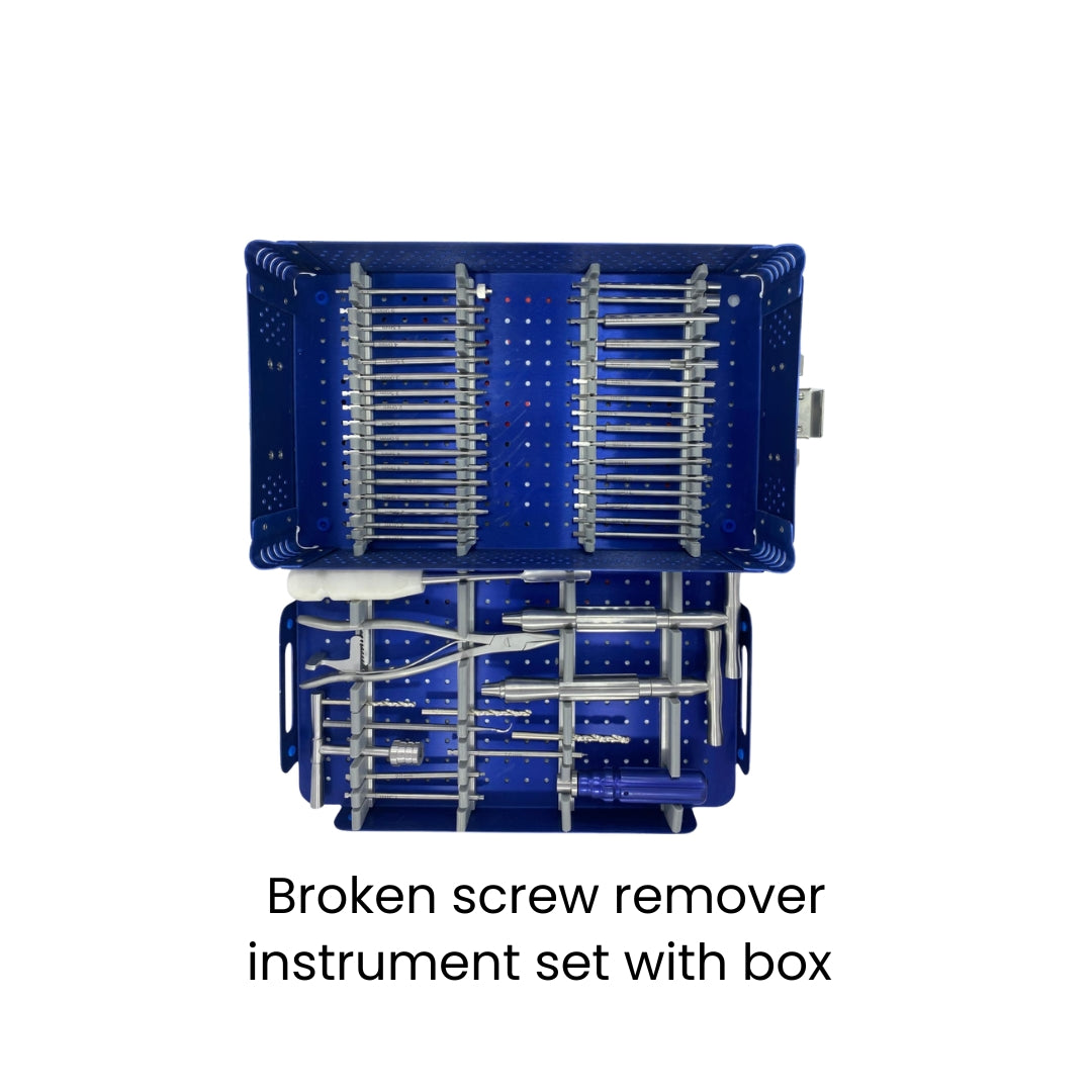 Broken Screw Remover Instrument Set — With Box