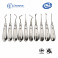 Dental Root Elevator Set 10Pc Luxating Cryer Straight Curved Oral Surgery SS
