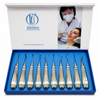 Dental Root Elevator Set 10Pc Luxating Cryer Straight Curved Oral Surgery SS