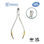Distal End Cutter TC Long Handle Half Gold 12.5cm Orthodontic Hard Wire Ortho