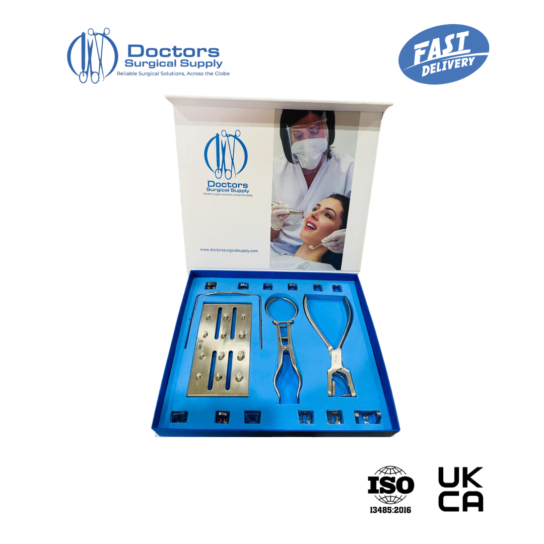 Doctors Surgical Supply Dental Rubber Dam Endodontic Isolation Kit 16 Pcs Set