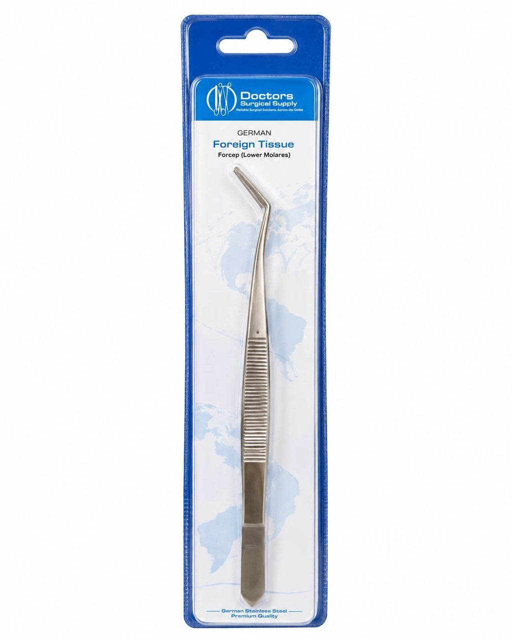 London College Tweezers 15cm — Dental Cotton Dressing Plier, Serrated Angled Tip